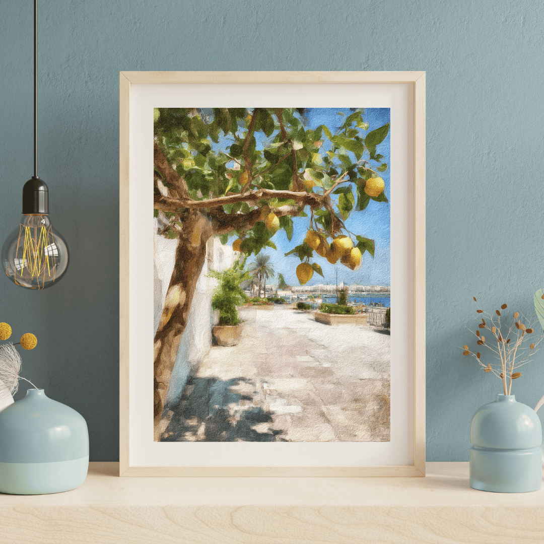 Seascape tree with lemon